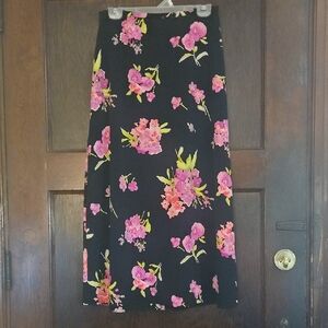 EUC Joan Leslie Pink A-Line Floral Print Skirt - Size 8